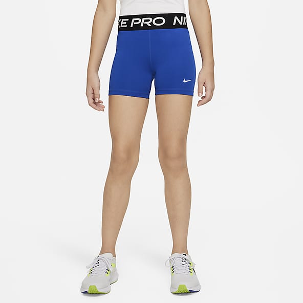 Nike pro shorts women's blue shop